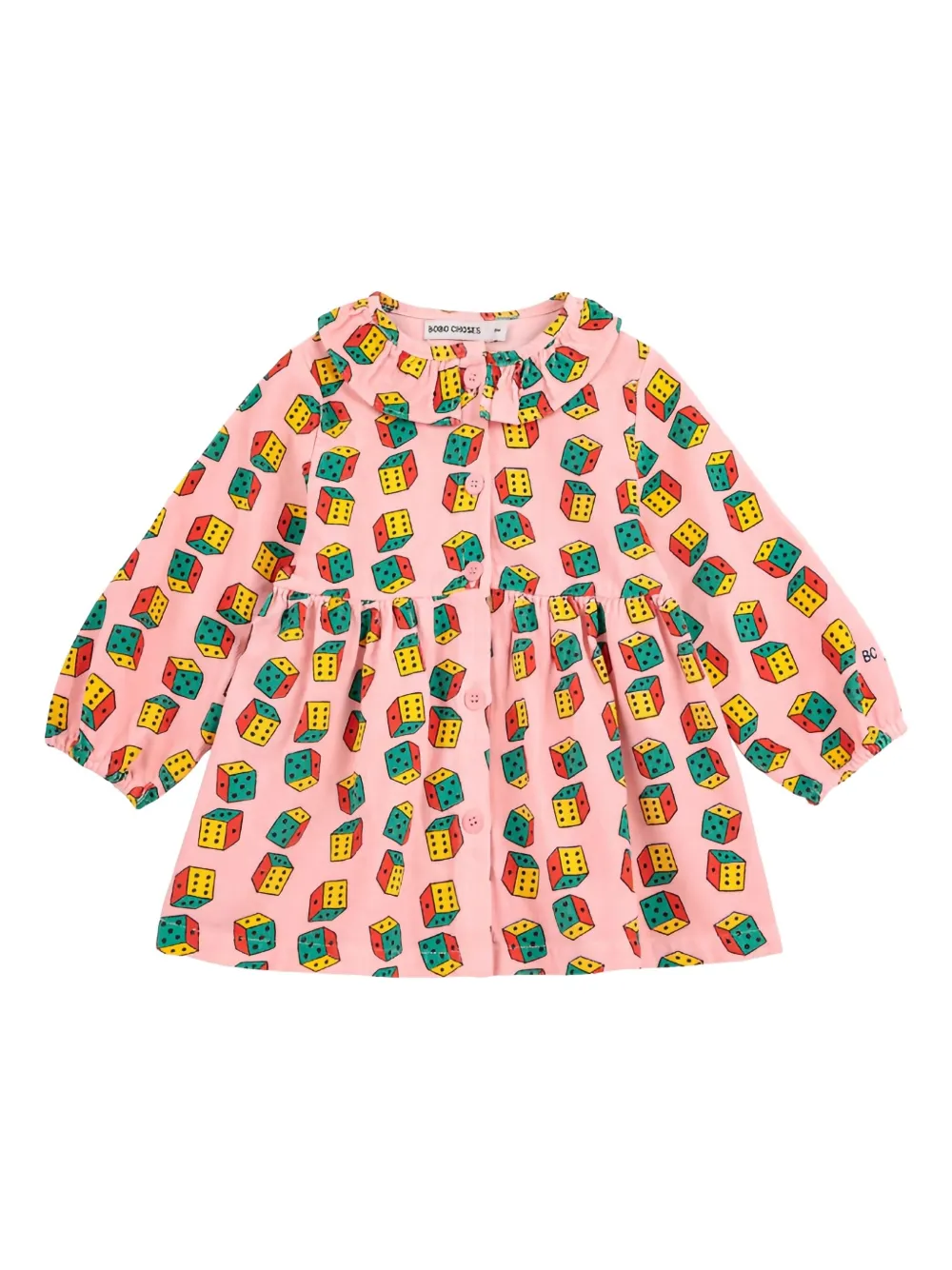 Bobo Choses Dices all-over print dress Roze