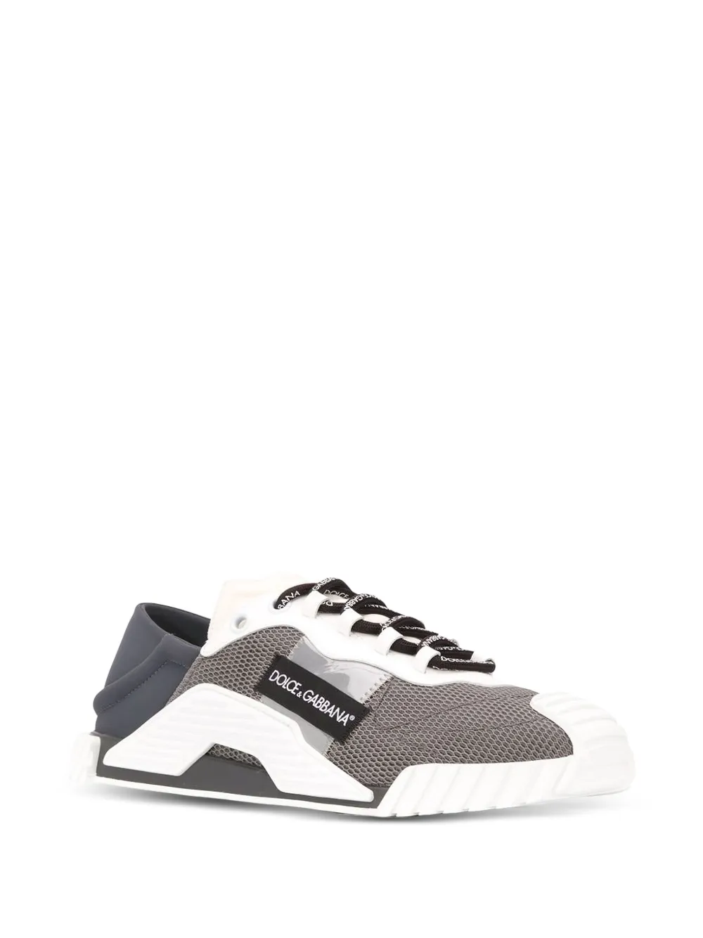 Dolce & Gabbana Ns1 Mesh-panelled Ridged-sole Sneakers In Gray