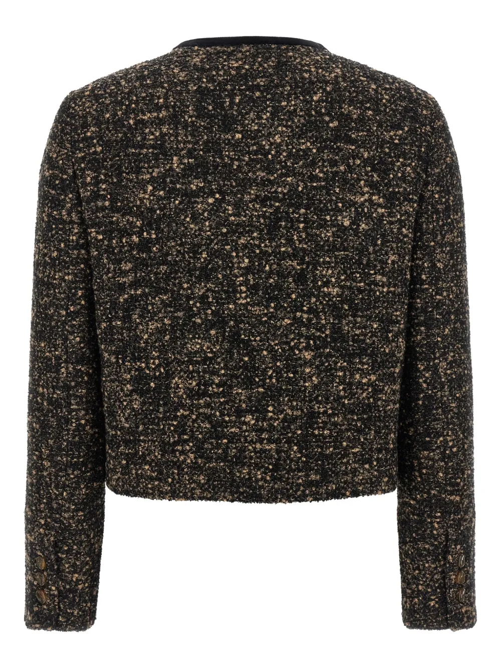 Blazé Milano Katara embossed trim-detail blazer - Brown