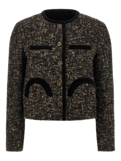 Blazé Milano Katara embossed trim-detail blazer