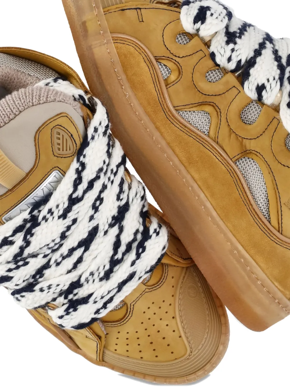 Lanvin Curb suede sneakers Brown