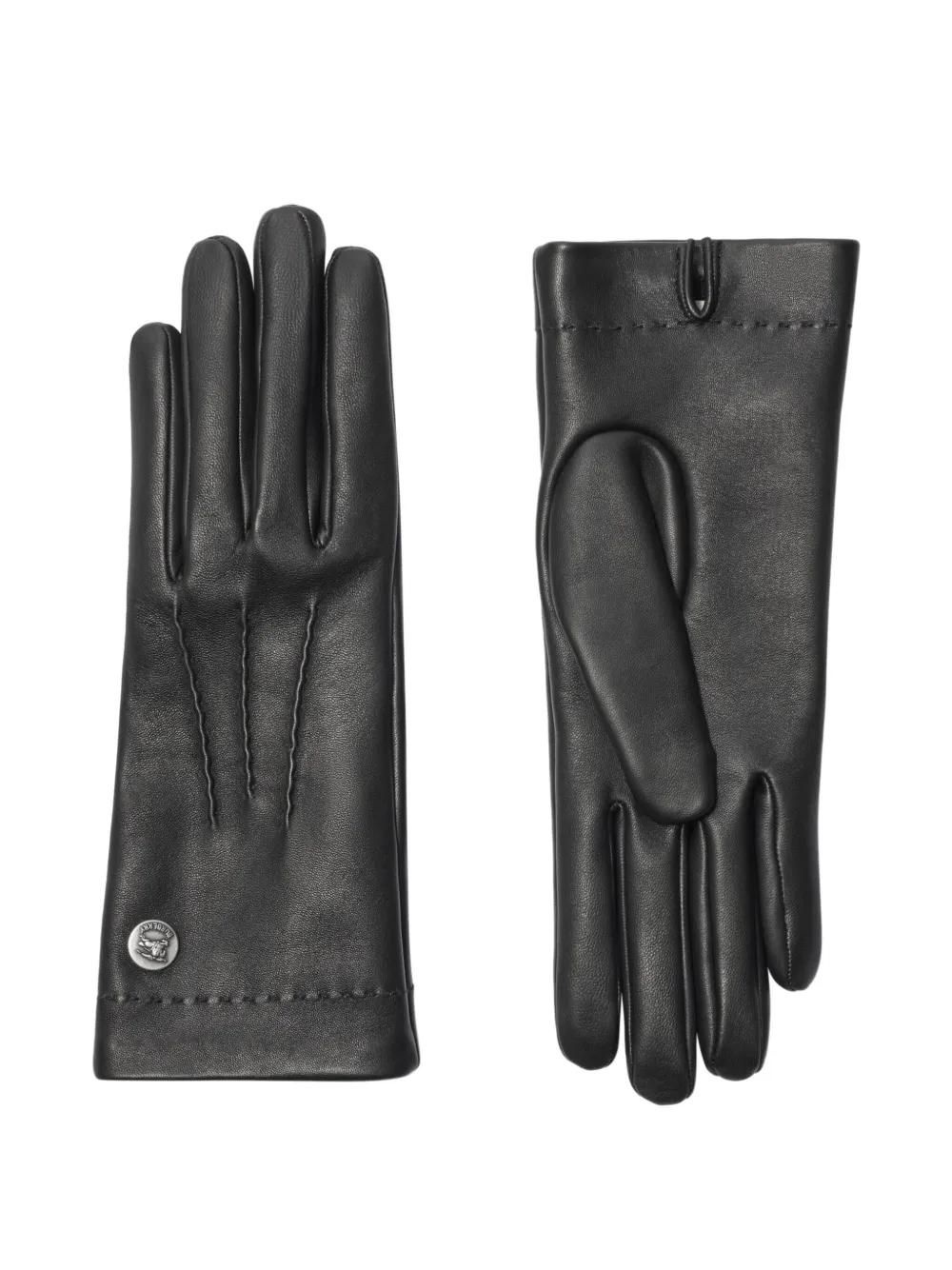 Burberry Equestrian-knight Stud Gloves In Black