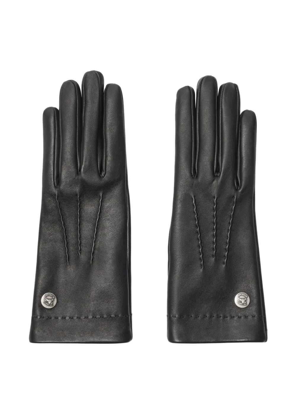 Burberry Equestrian-knight Stud Gloves In Black