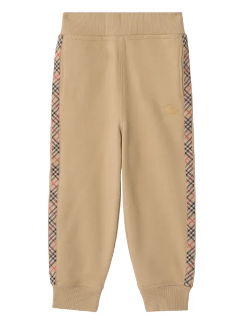 Burberry Kids check-trim jogging pants