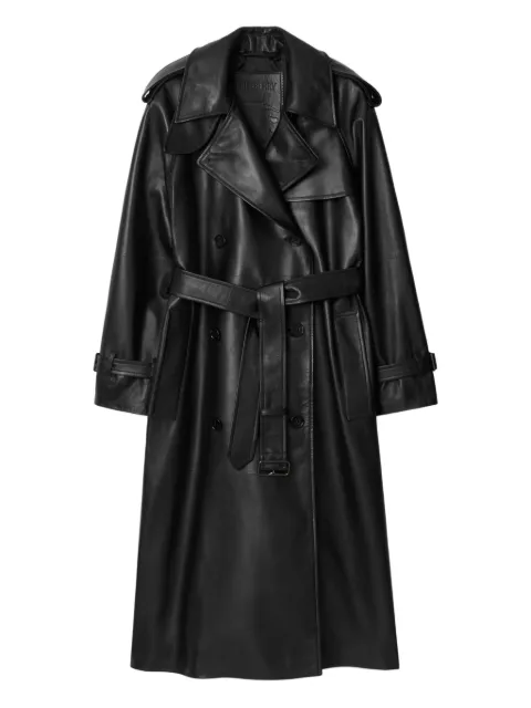 Burberry Castleford leather belted trench coat