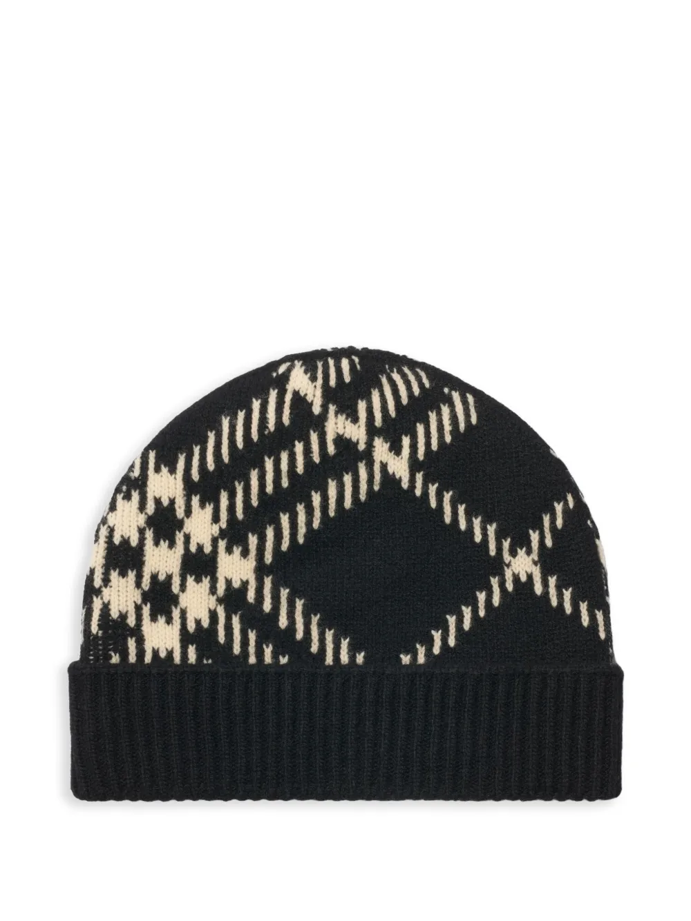 Burberry check cashmere beanie Zwart
