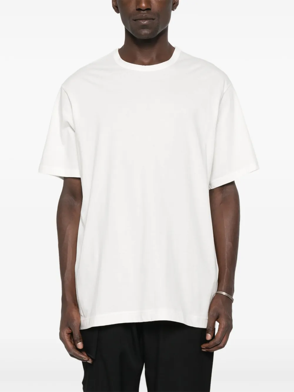 Yohji Yamamoto Katoenen T-shirt met korte mouwen Wit