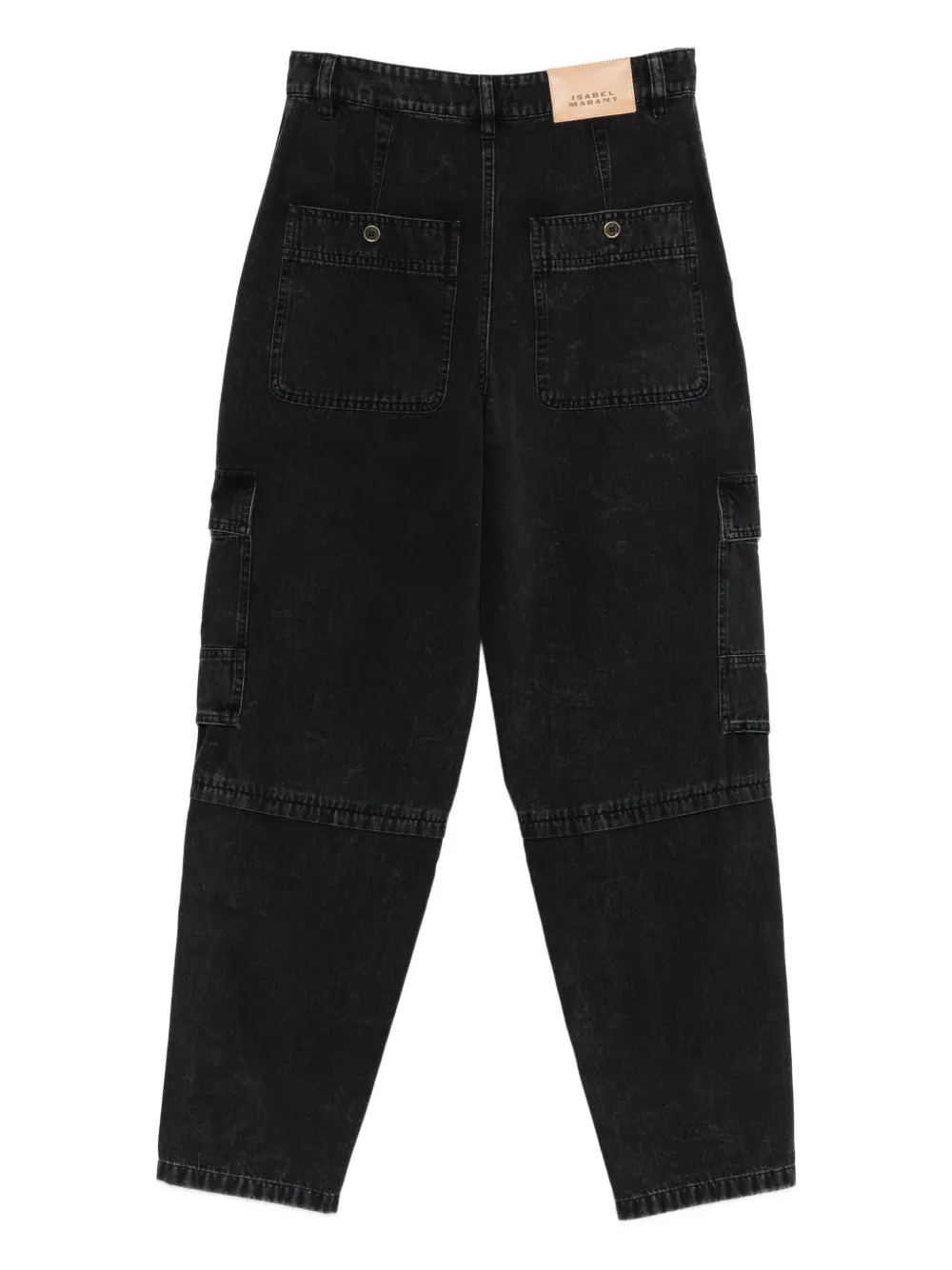 Isabel Marant Seam-detail Cargo Jeans In Black