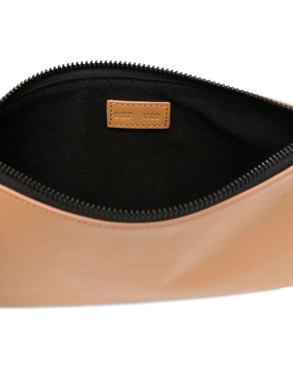 Common Projects zip-top leather clutch Bruin