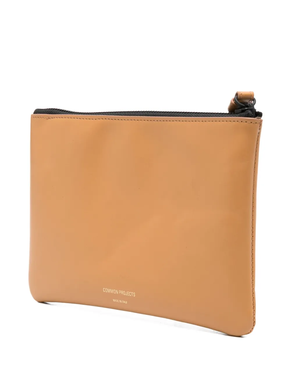 Common Projects zip-top leather clutch Bruin