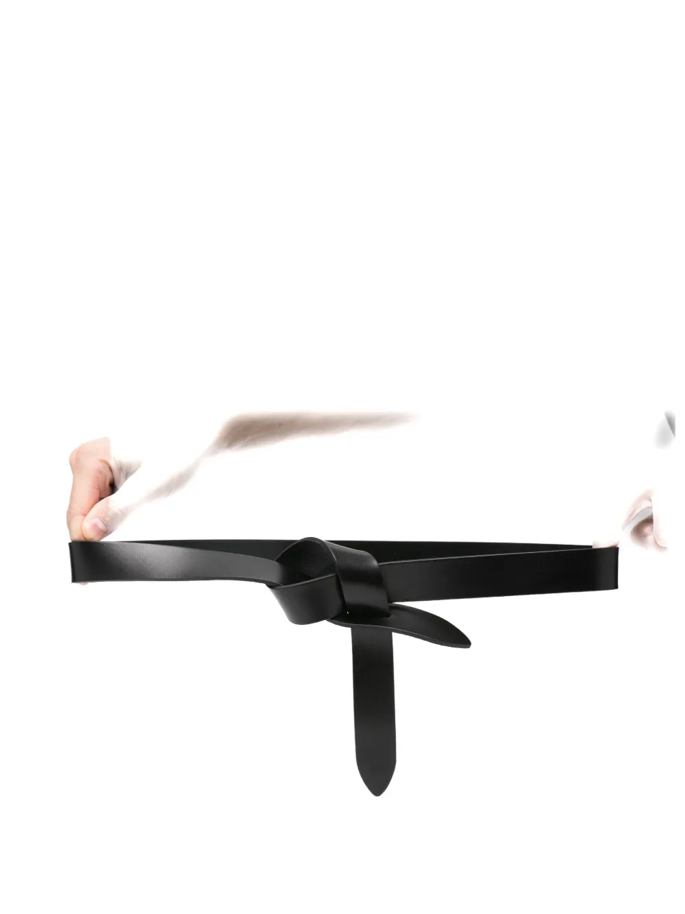 ISABEL MARANT knotted leather belt Zwart