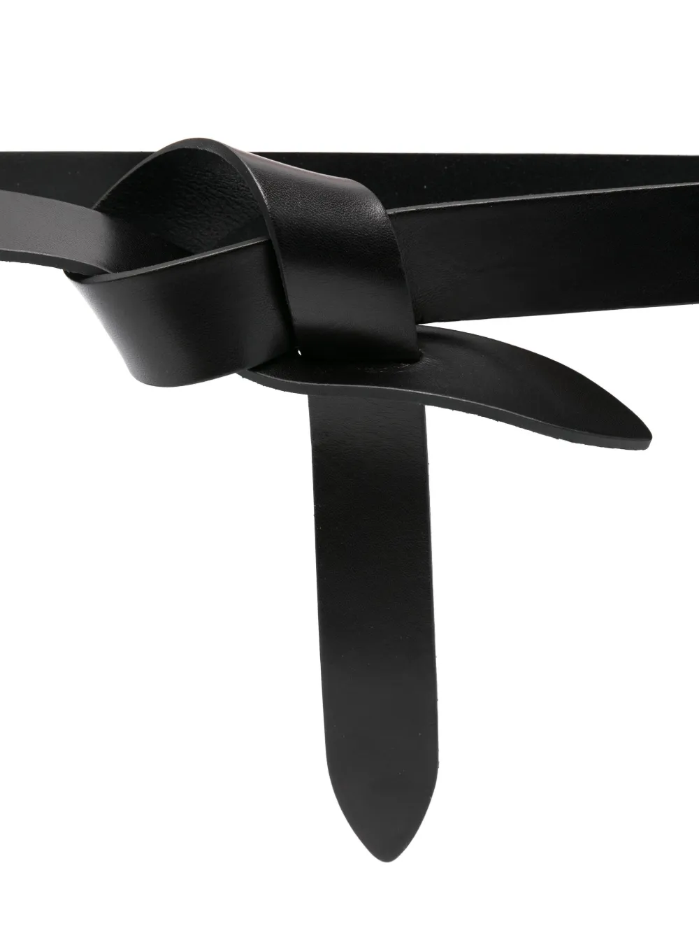 ISABEL MARANT knotted leather belt - Zwart