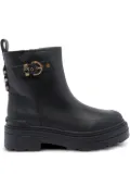 PINKO buckle-detail side-zip boots - Black