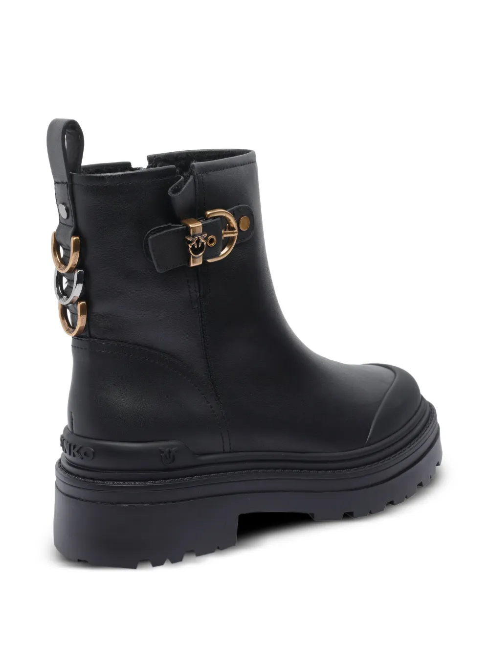 PINKO Laarzen met gespdetail en rits aan de zijkant Zwart