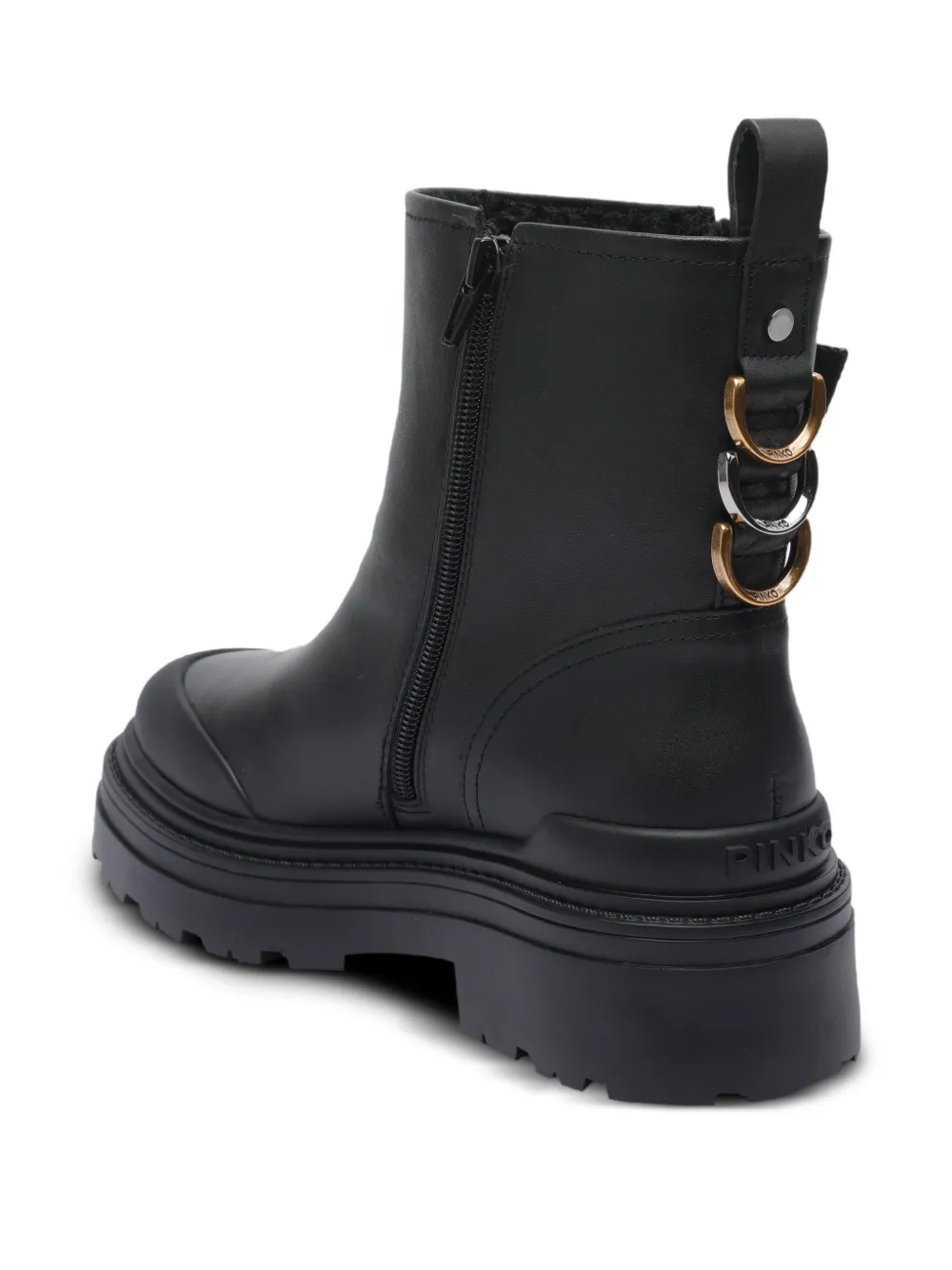 PINKO Laarzen met gespdetail en rits aan de zijkant Zwart