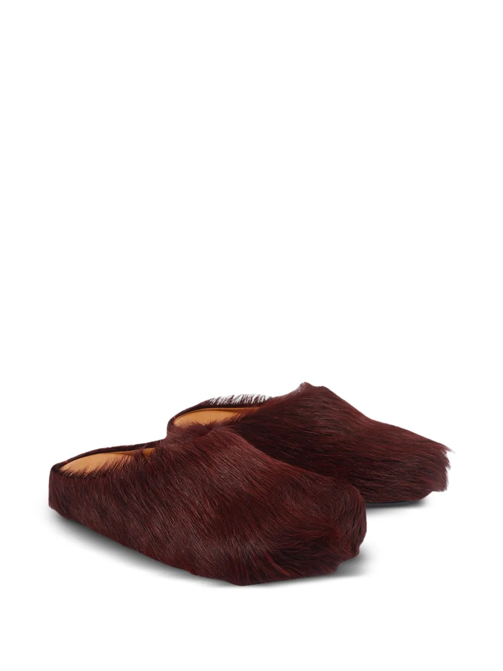 Marni Fussbett calf-hair slip-on mules - Rood