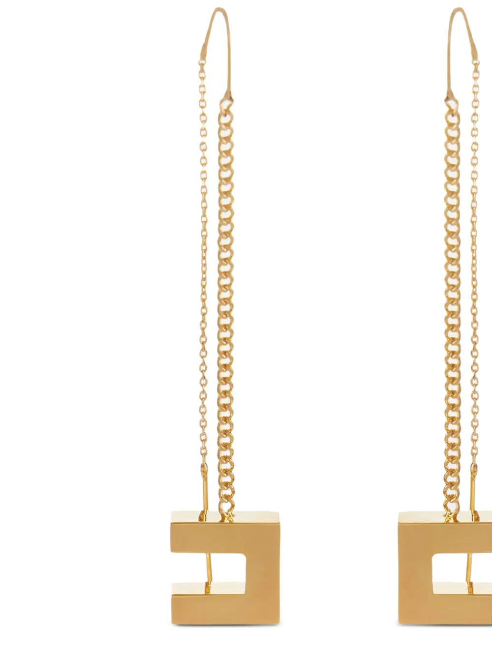 Elisabetta Franchi pendant-logo earrings - Goud