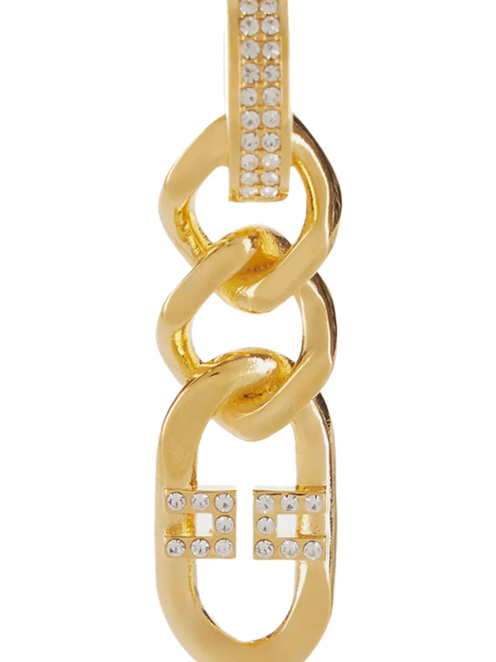Elisabetta Franchi crystal-embellished chain earrings - Goud