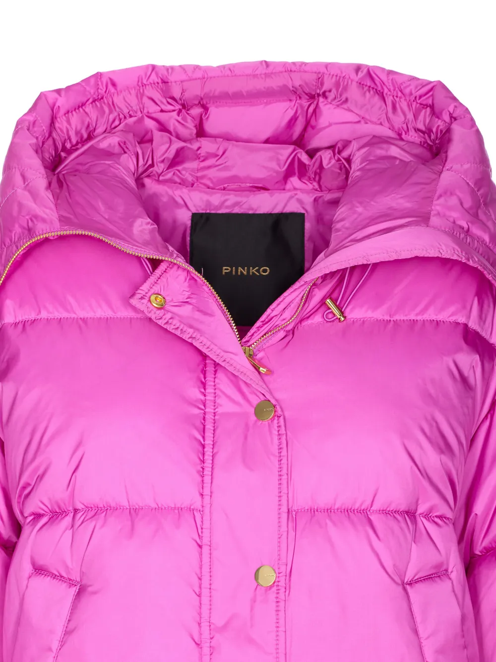 PINKO hooded puffer jacket Roze