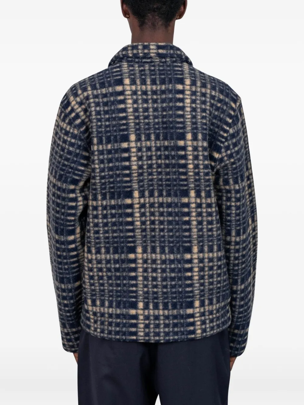 Universal Works Shirtjack met rits Blauw