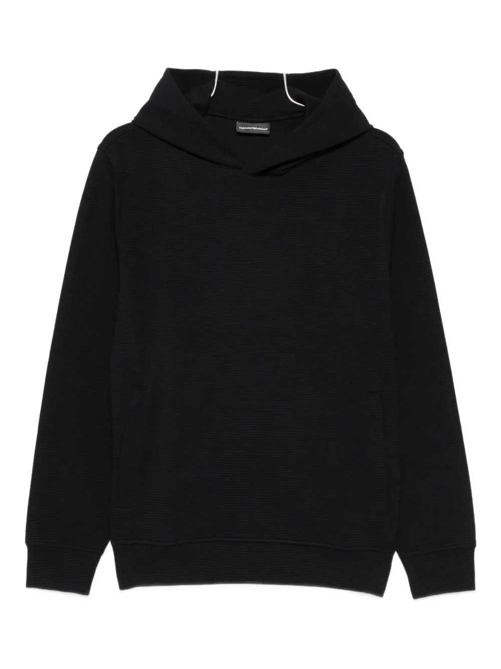Emporio Armani cotton-blend hoodie Blauw