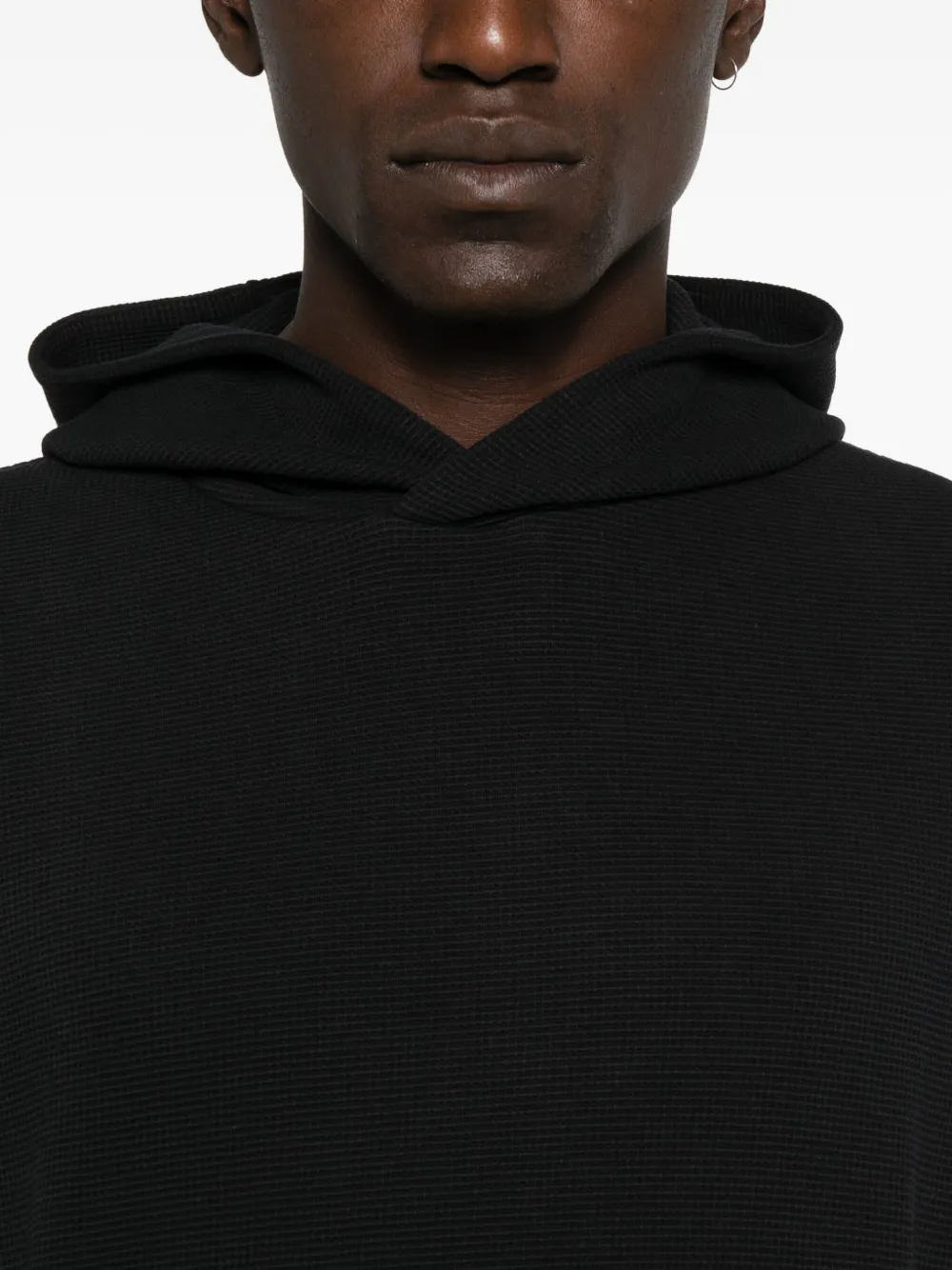 Emporio Armani cotton-blend hoodie Blauw