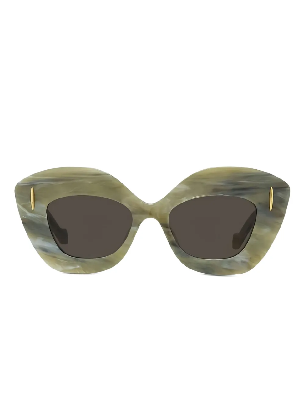 LOEWE Zonnebril met cat-eye montuur en marmer-patroon Groen