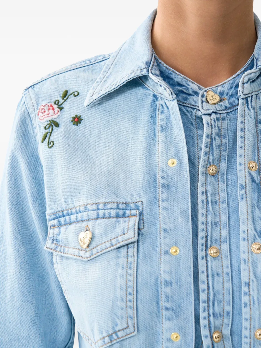 Camilla Gelaagde blouse Blauw