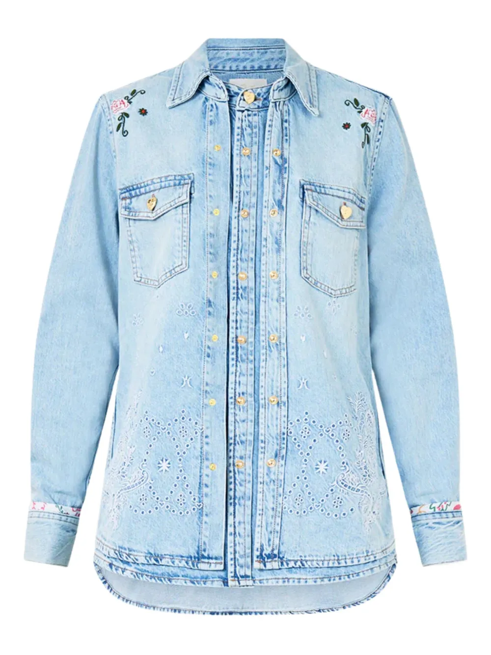Camilla Gelaagde blouse Blauw