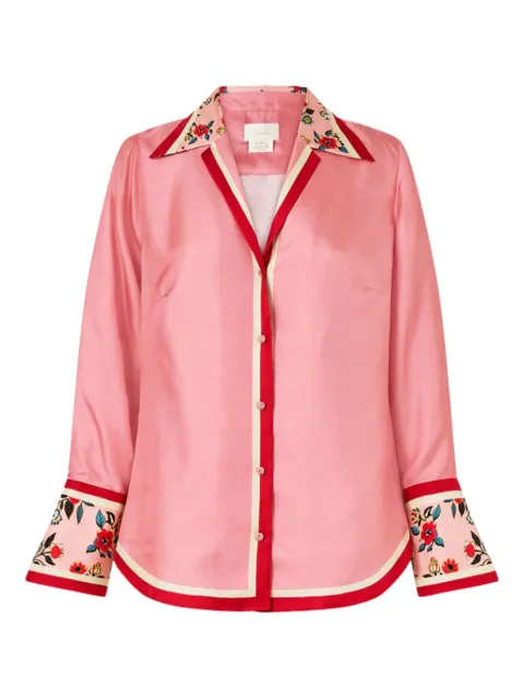 Camilla camisa de seda con estampado floral