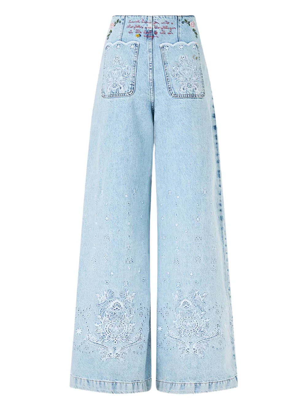 Camilla Jeans met geborduurd ringlets Blauw