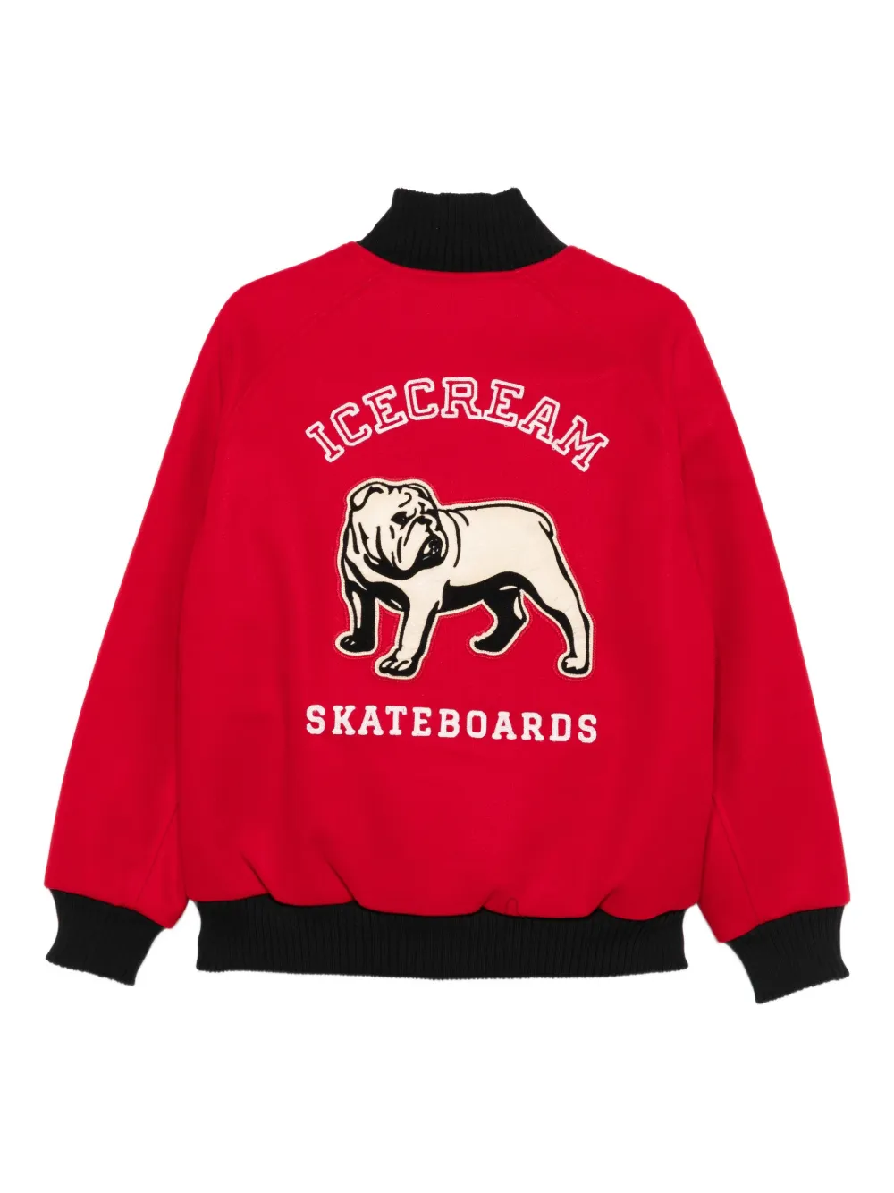 ICECREAM Bomberjack met geborduurde bulldog Rood