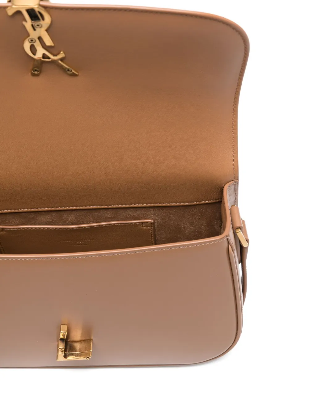 Saint Laurent medium Solferino logo-plaque foldover shoulder bag Bruin