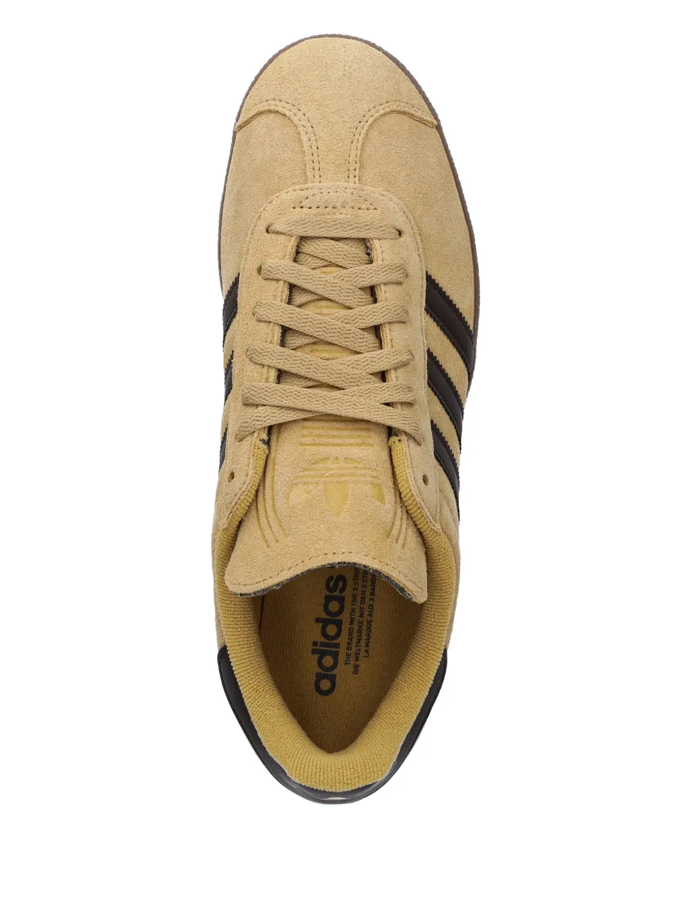 Adidas Originals Gazelle Stripes-detail Lace-up Sneakers In Neutral
