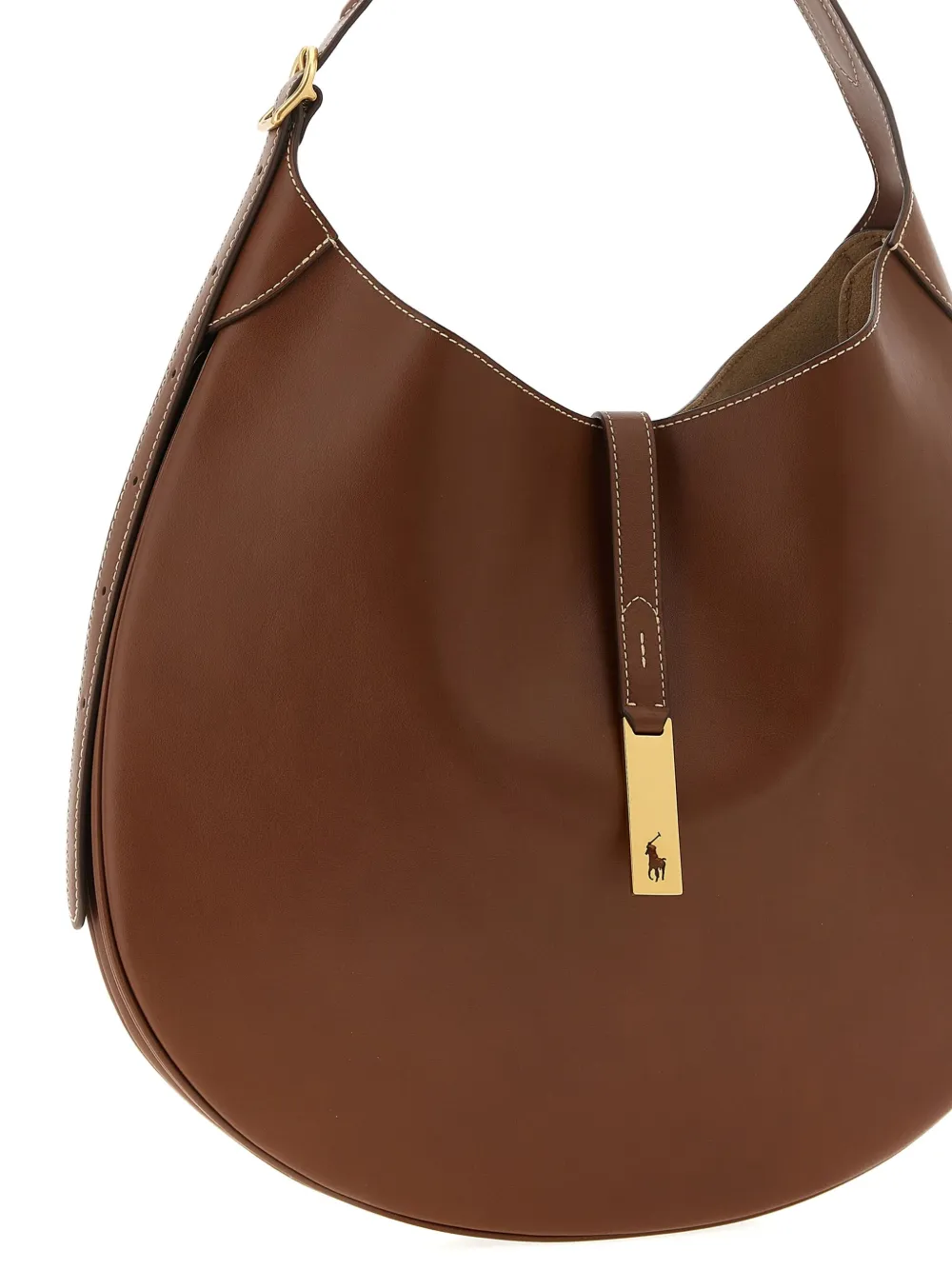 Polo Ralph Lauren Polo Id leather shoulder bag - Bruin