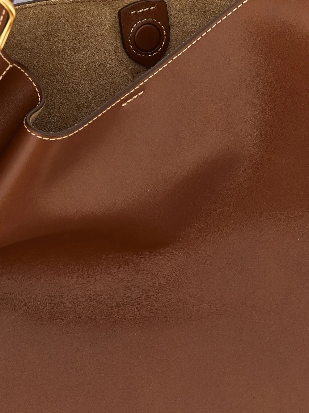 Polo Ralph Lauren Polo ID leren schoudertas Bruin