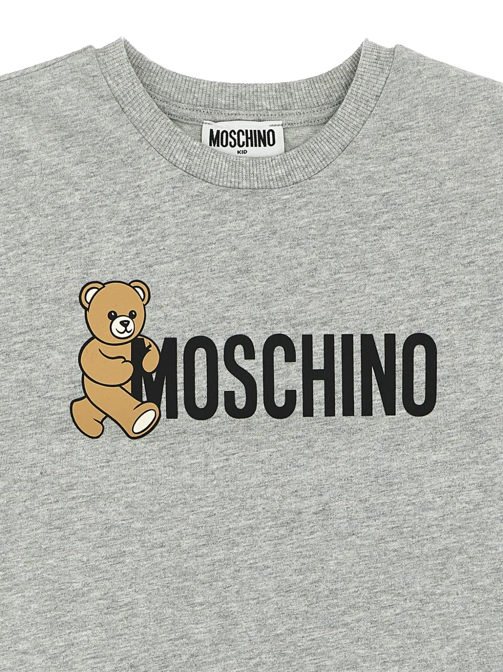 Moschino Kids T-shirt met ronde hals Grijs
