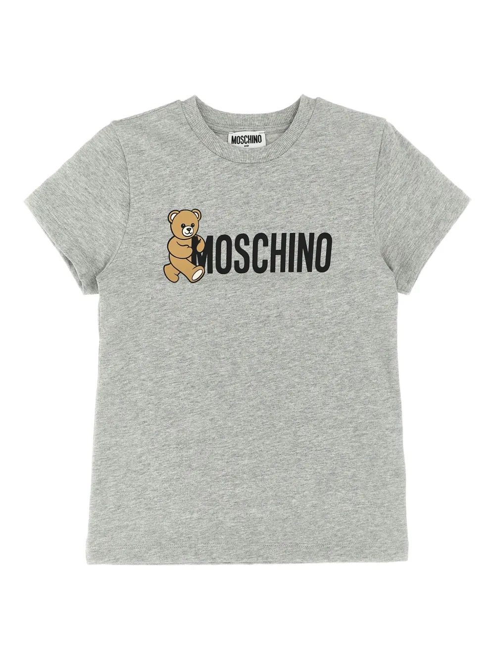 Moschino Kids T-shirt met ronde hals Grijs