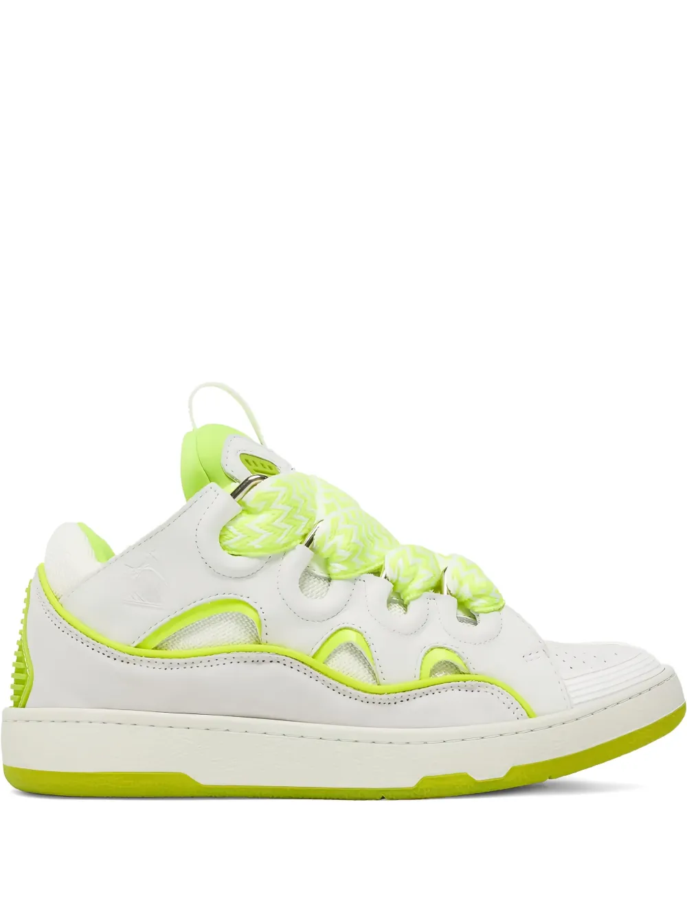 Lanvin Baskets Curb "Blanc/Jaune Fluo" sneakers | White | Image 1