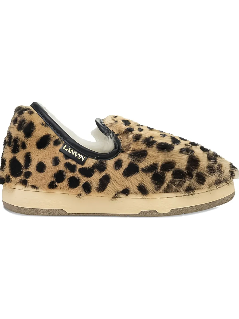 Lanvin DBB1 leopard-print slip-on sneakers Brown