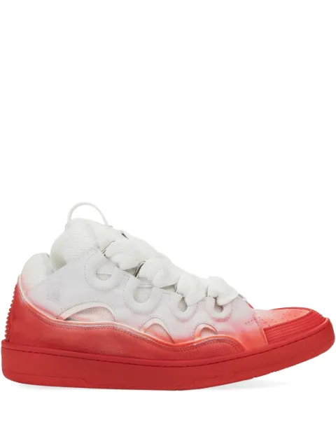 Lanvin Curb lace-up perforated sneakers