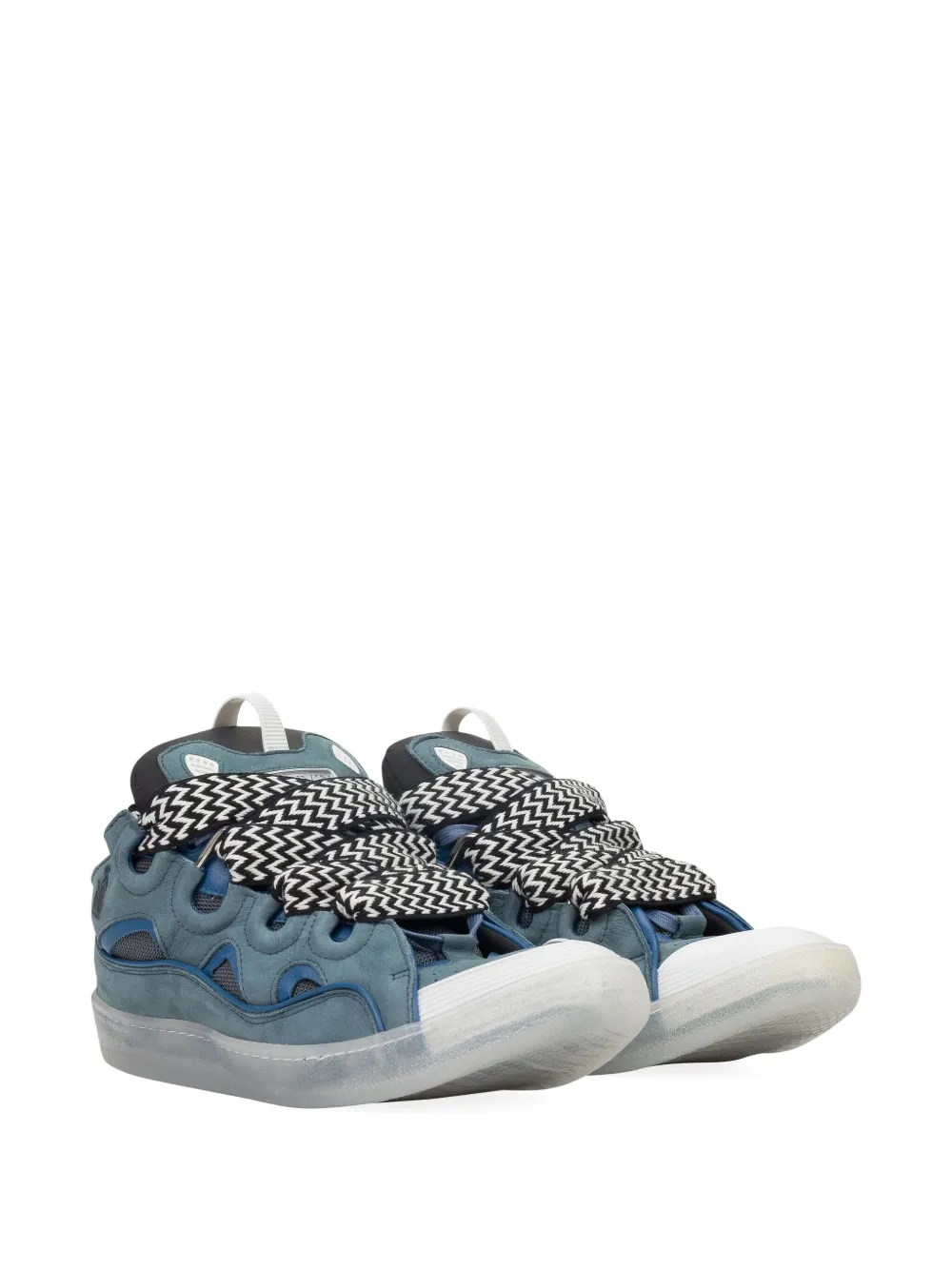 Lanvin Curb sneakers met zigzagveters Blauw