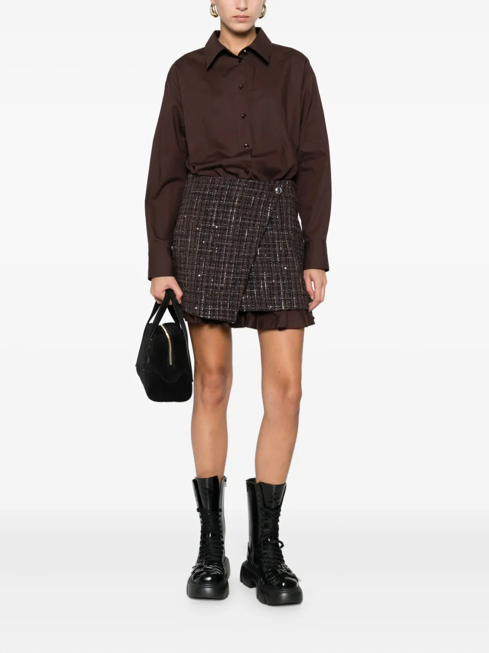 Maje Asymmetrische mini-jurk - Bruin
