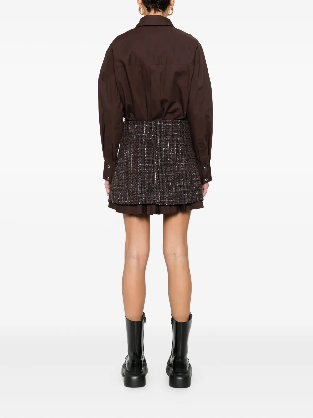 Maje Asymmetrische mini-jurk Bruin