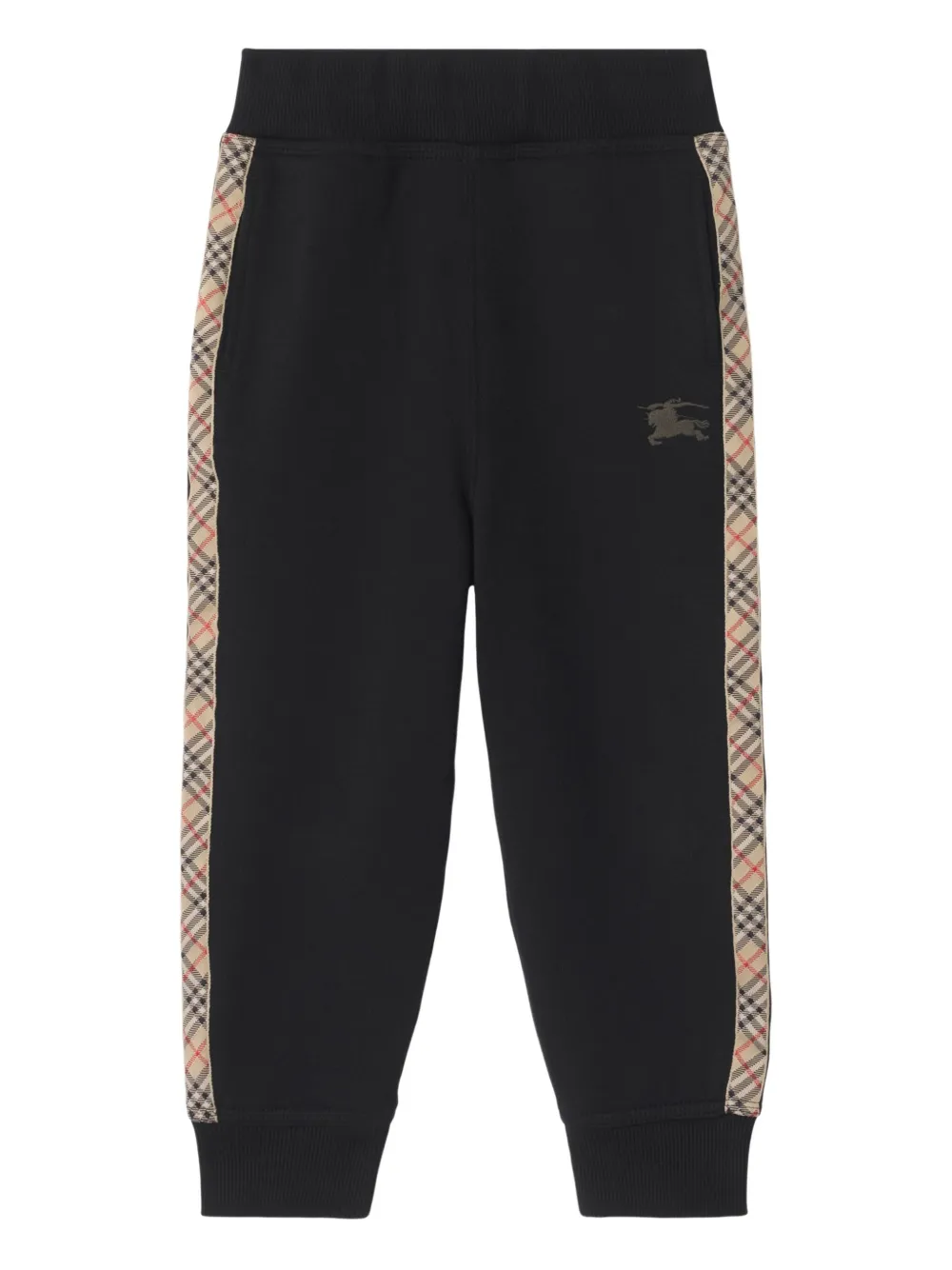 Burberry Kids check-trim jogging pants | Blue | Image 1