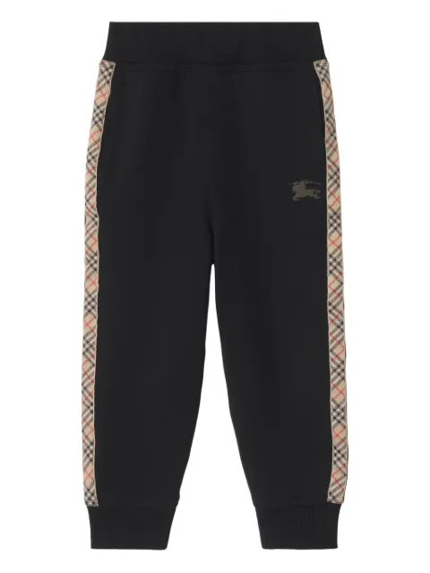 Burberry Kids check-trim jogging pants