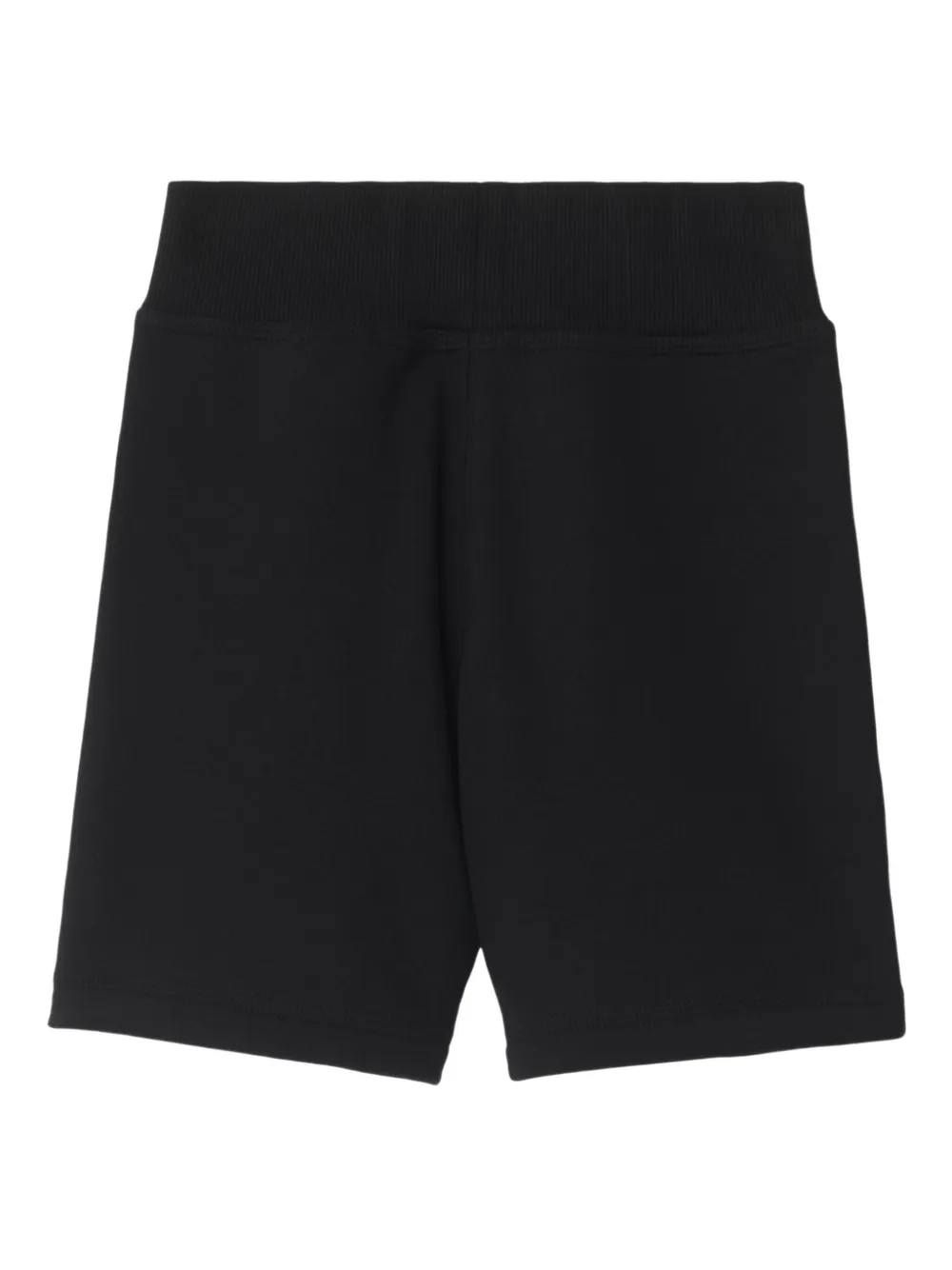 Burberry Check Trim Cotton Shorts In Black