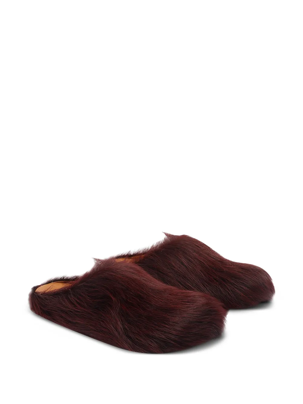 Marni Fussbett calf-hair mules Red