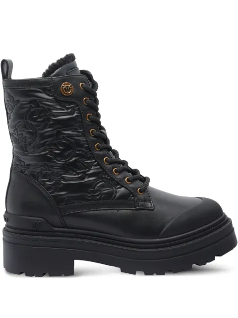 PINKO quilted lace-up boots