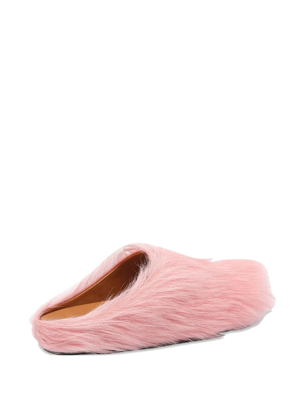Marni Leather Flat Mules In Pink